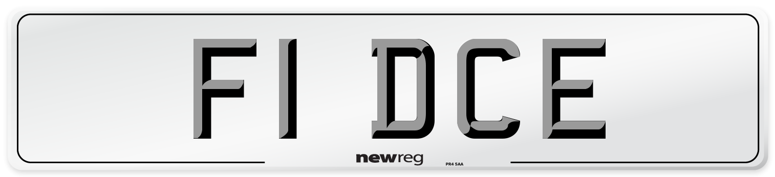 F1 DCE Number Plate from New Reg